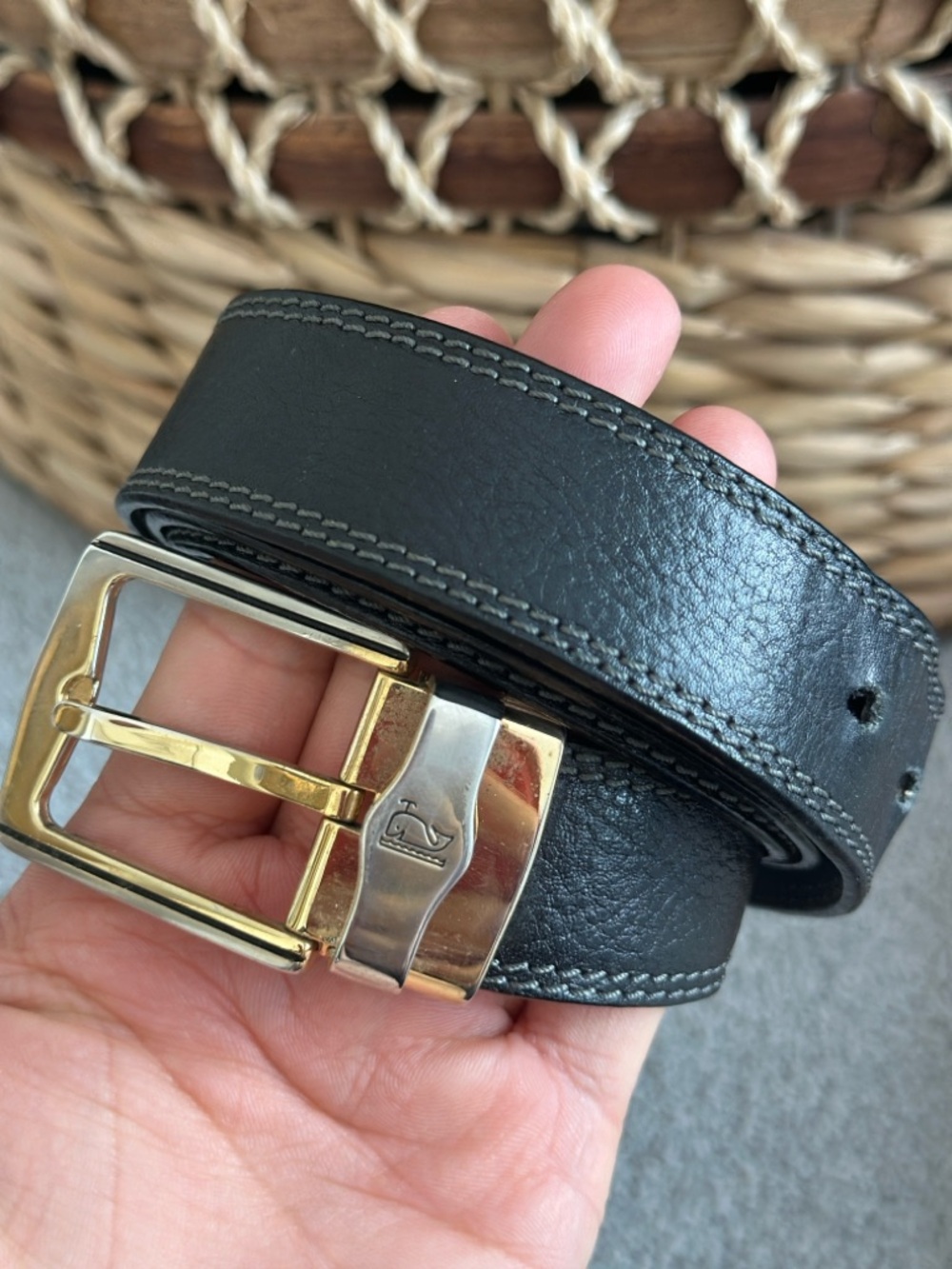 Vtg Baleno Belt Clean Dark Blue Or Black Or Green